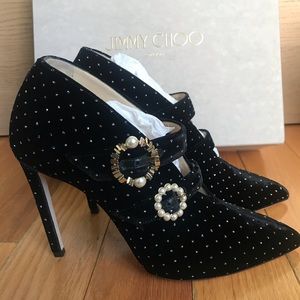 Jimmy Choo Larissa 100 Glitter Spotted Shoes